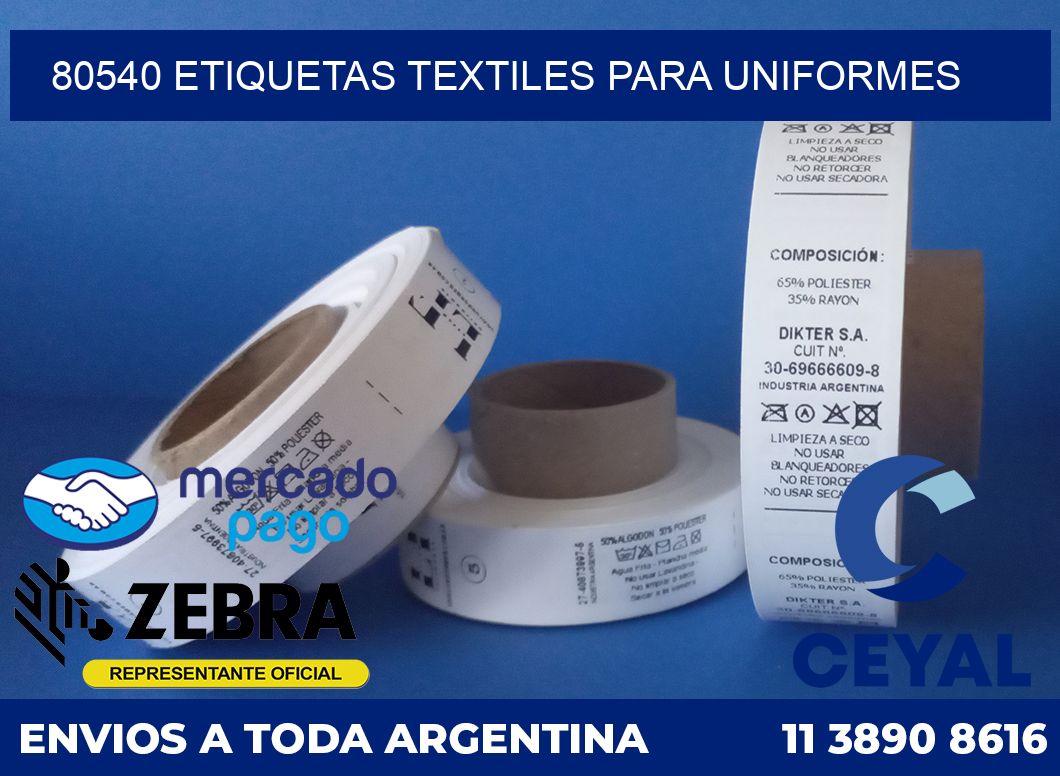 80540 ETIQUETAS TEXTILES PARA UNIFORMES