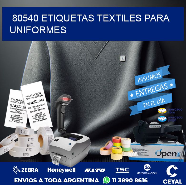 80540 ETIQUETAS TEXTILES PARA UNIFORMES