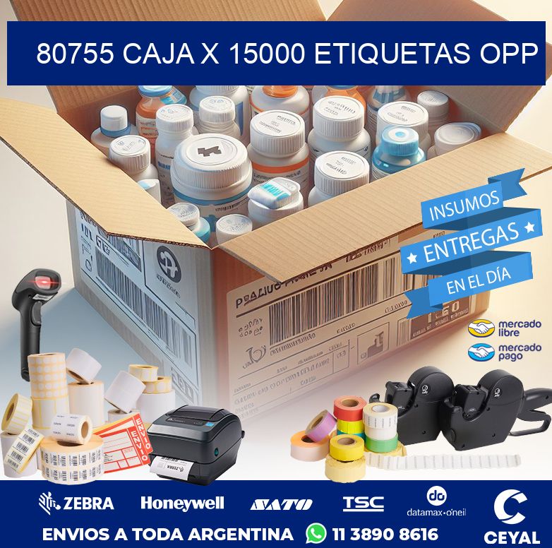80755 CAJA X 15000 ETIQUETAS OPP
