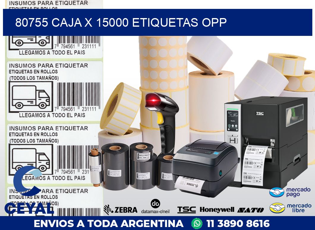 80755 CAJA X 15000 ETIQUETAS OPP
