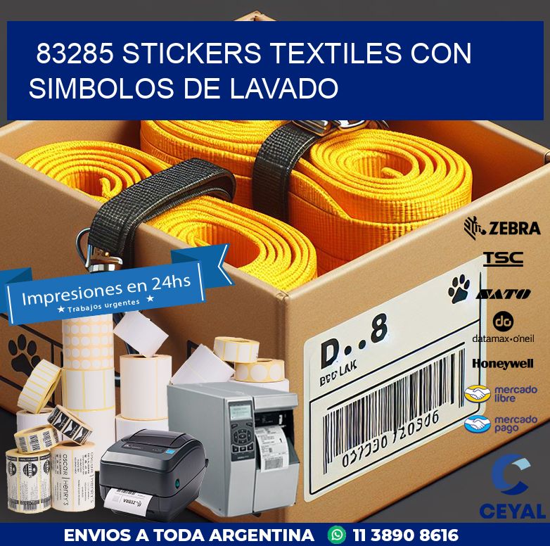 83285 STICKERS TEXTILES CON SIMBOLOS DE LAVADO