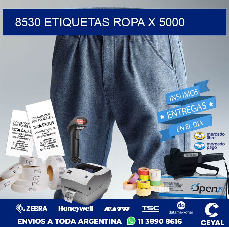 8530 ETIQUETAS ROPA X 5000