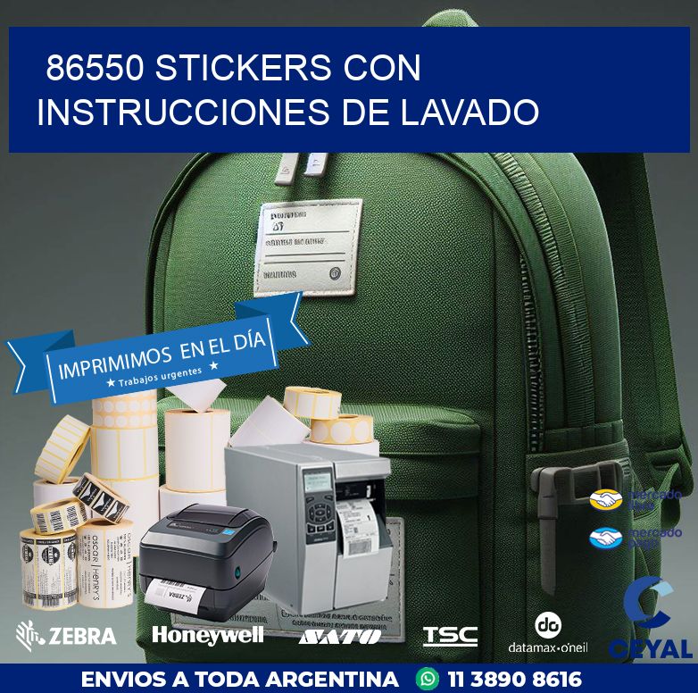 86550 STICKERS CON INSTRUCCIONES DE LAVADO