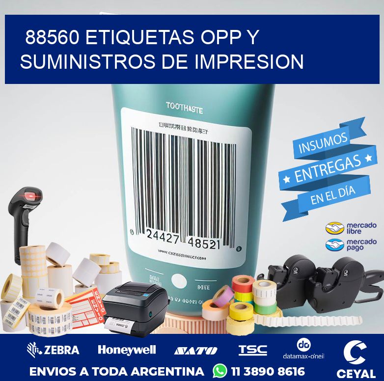 88560 ETIQUETAS OPP Y SUMINISTROS DE IMPRESION