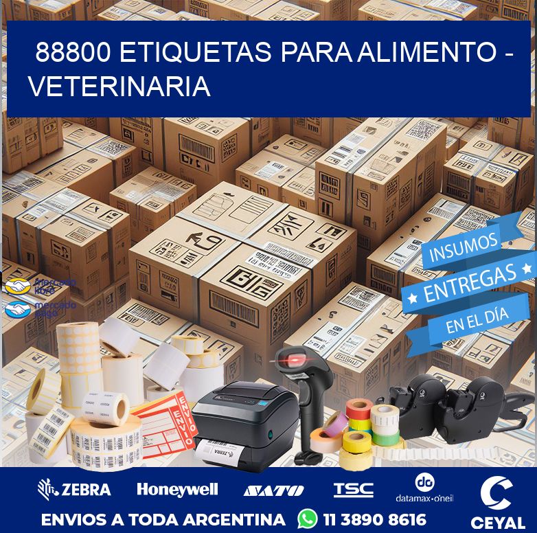 88800 ETIQUETAS PARA ALIMENTO - VETERINARIA