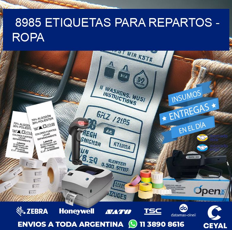 8985 ETIQUETAS PARA REPARTOS – ROPA