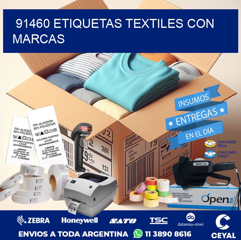 91460 ETIQUETAS TEXTILES CON MARCAS