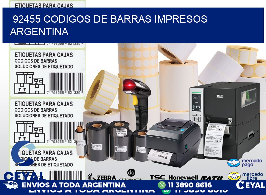 92455 codigos de barras impresos Argentina