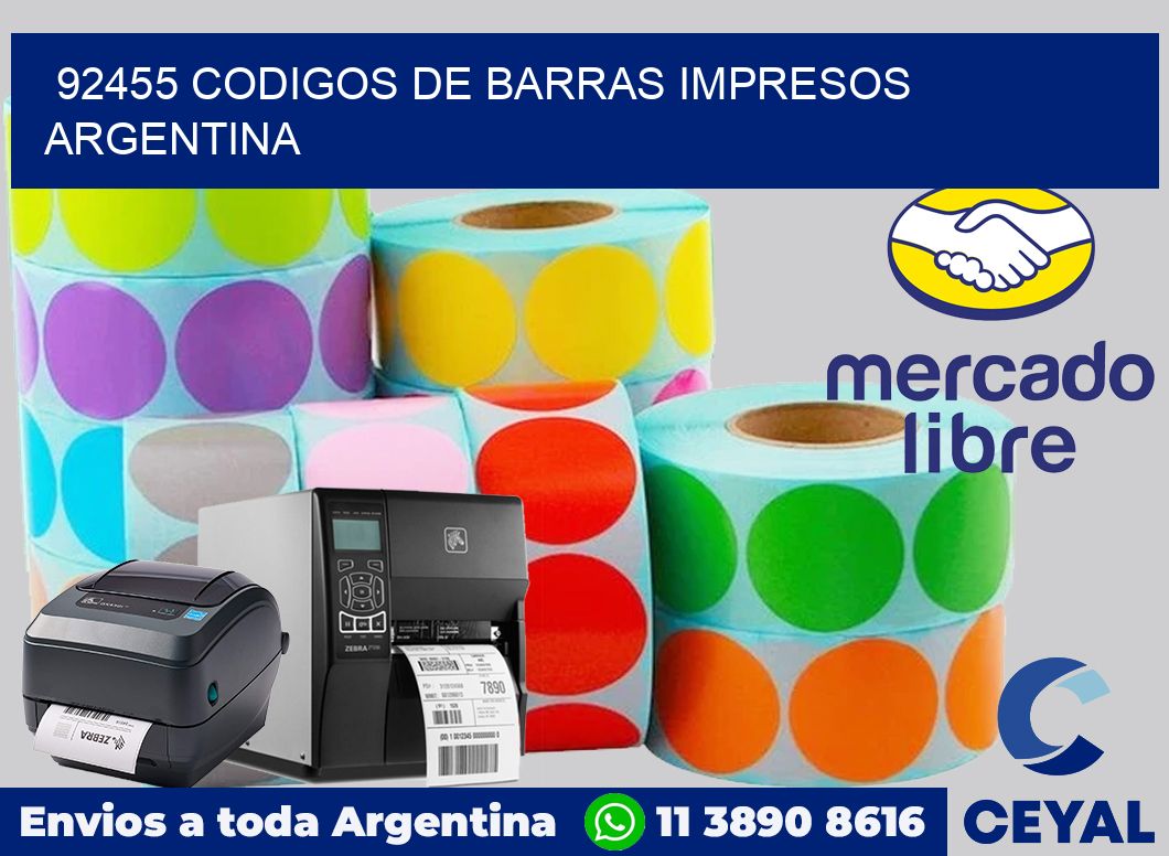 92455 codigos de barras impresos Argentina