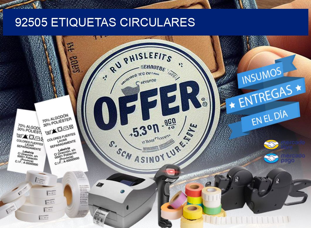 92505 ETIQUETAS CIRCULARES