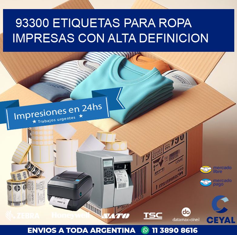 93300 ETIQUETAS PARA ROPA IMPRESAS CON ALTA DEFINICION