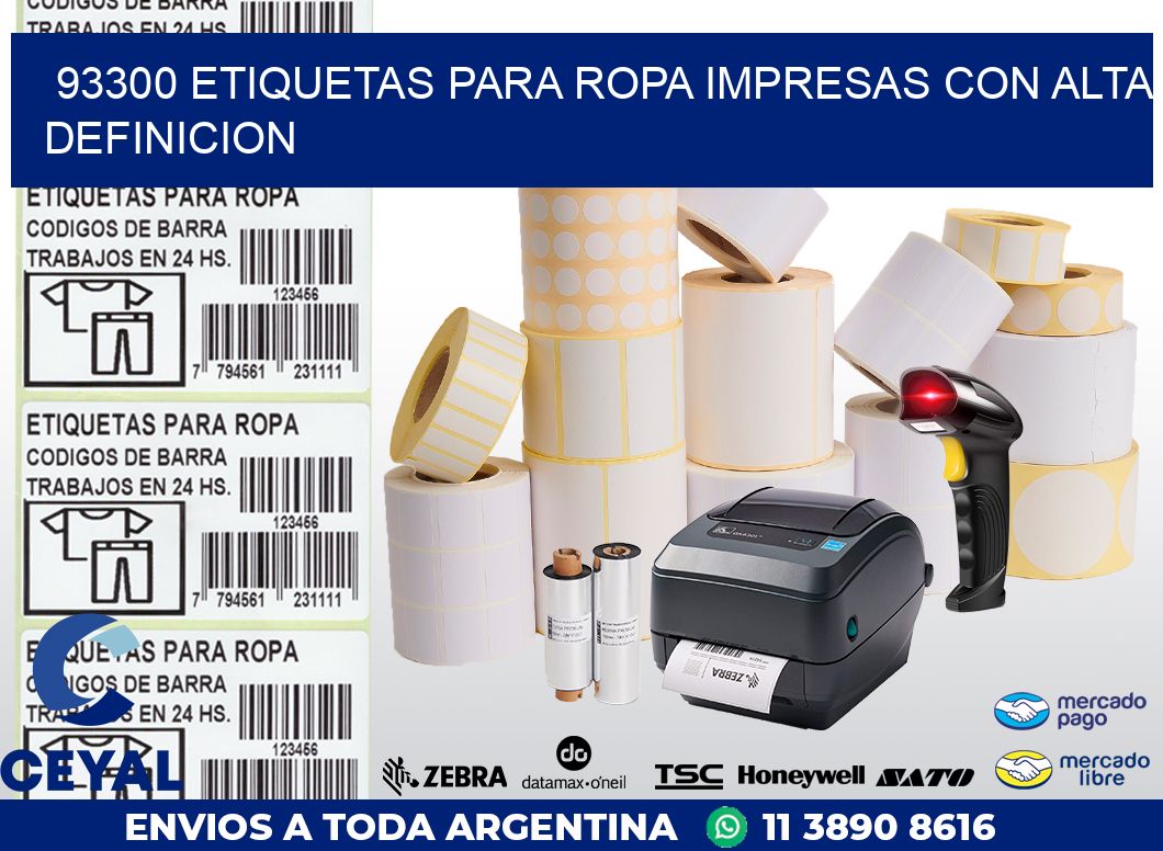 93300 ETIQUETAS PARA ROPA IMPRESAS CON ALTA DEFINICION