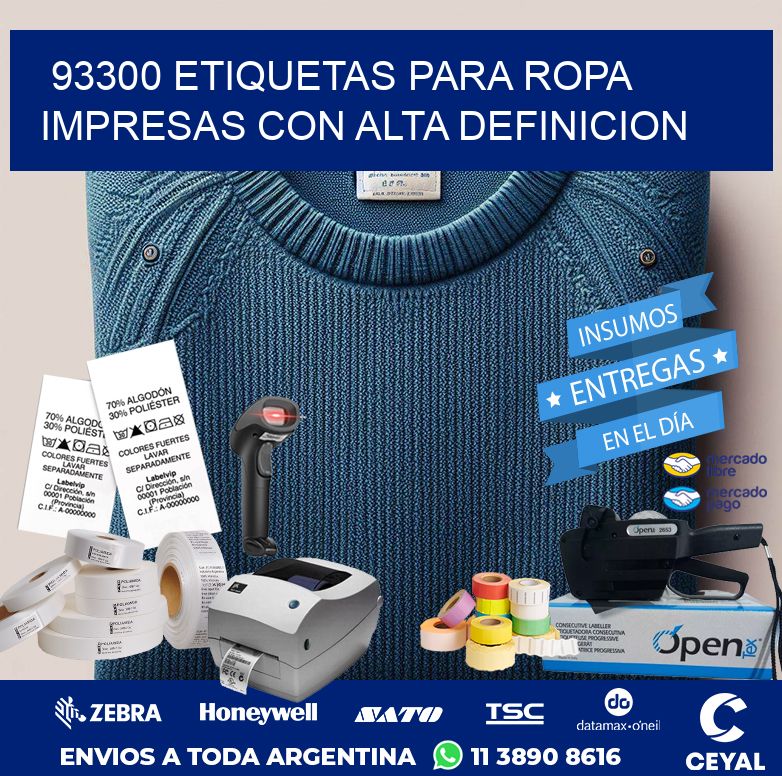 93300 ETIQUETAS PARA ROPA IMPRESAS CON ALTA DEFINICION