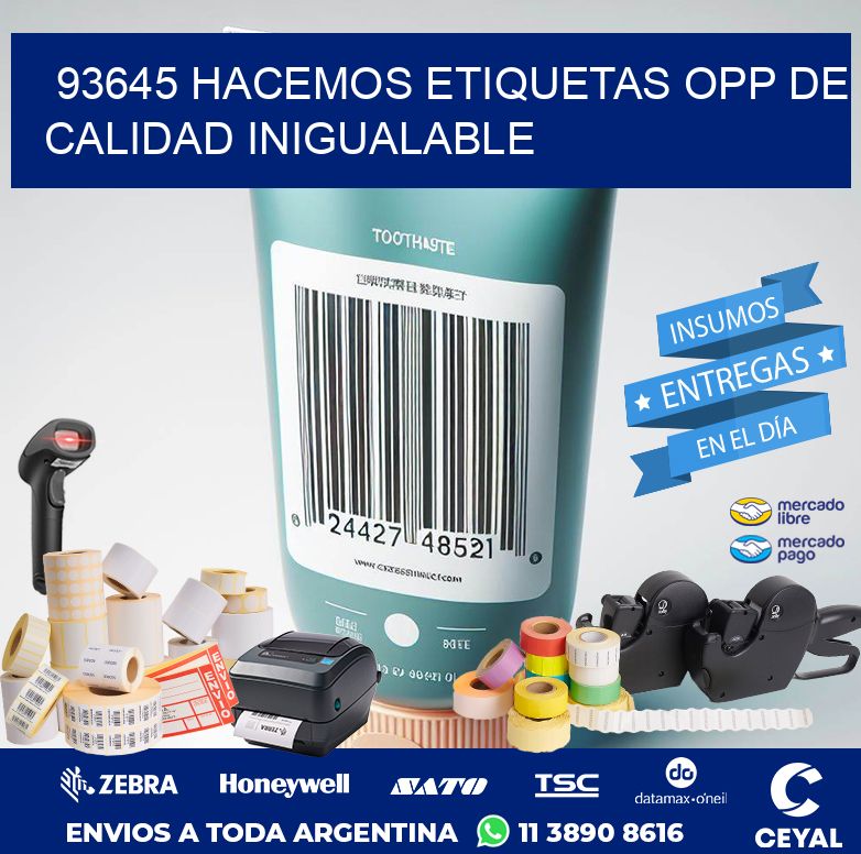 93645 HACEMOS ETIQUETAS OPP DE CALIDAD INIGUALABLE