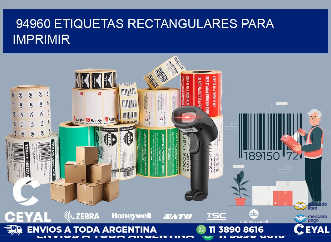 94960 etiquetas rectangulares para imprimir