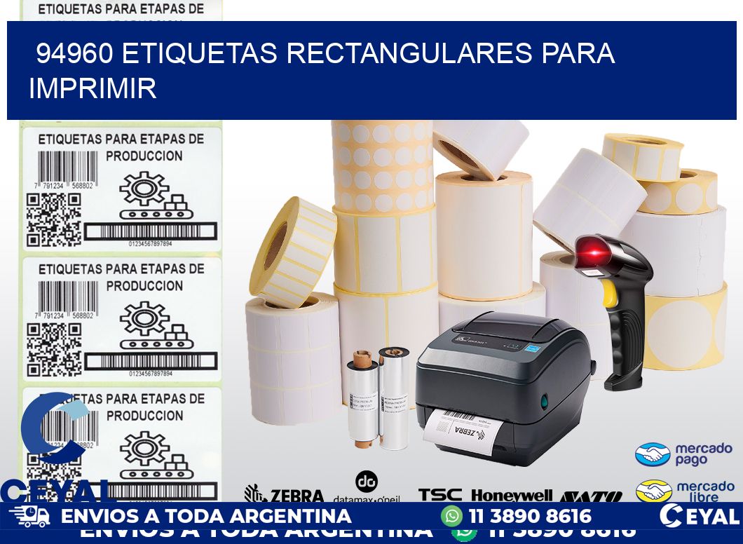 94960 etiquetas rectangulares para imprimir