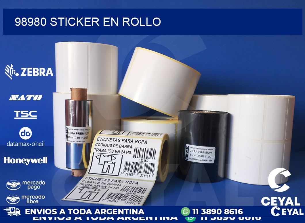 98980 STICKER EN ROLLO