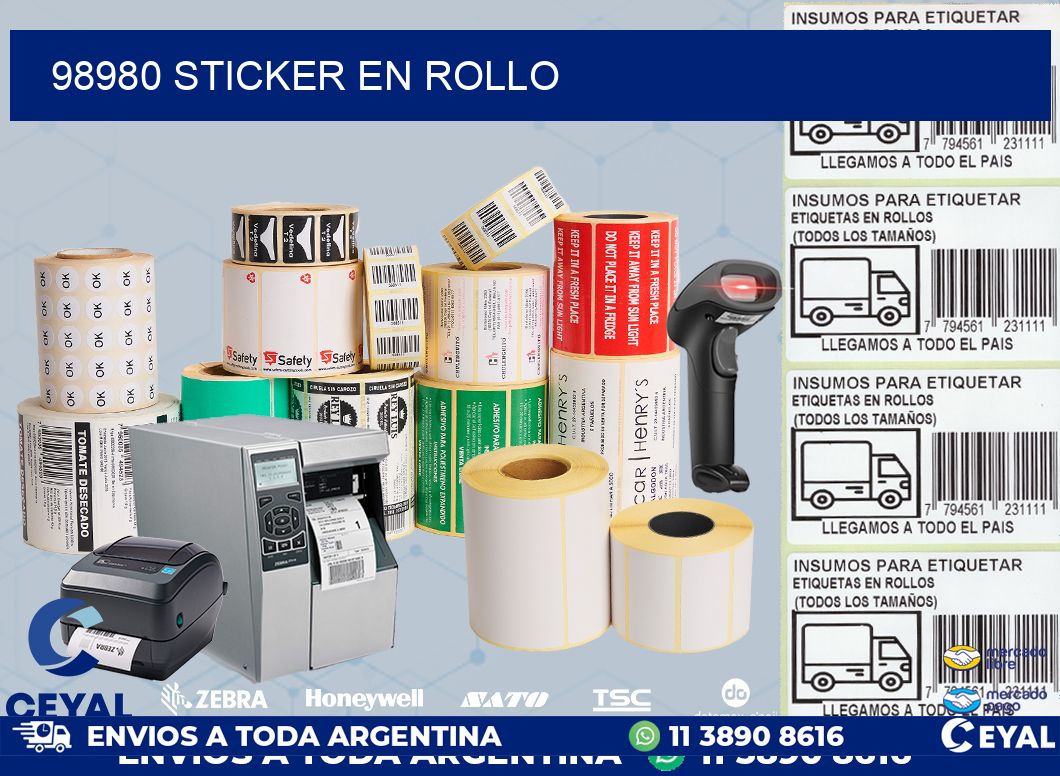 98980 STICKER EN ROLLO