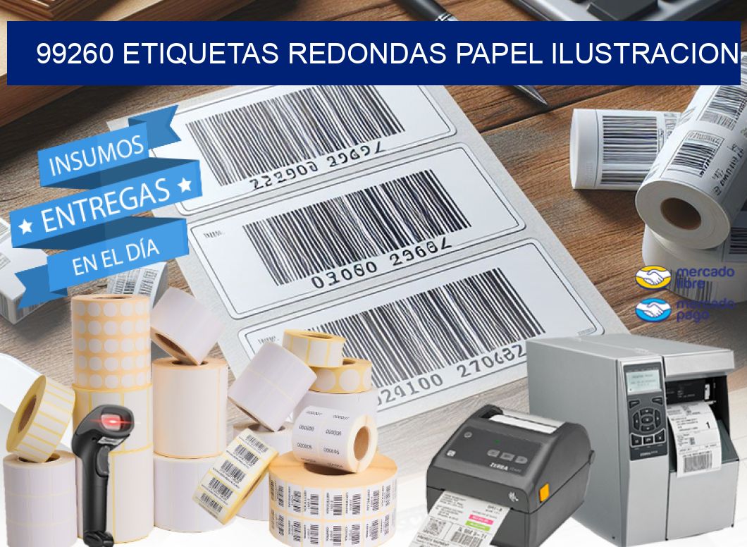 99260 ETIQUETAS REDONDAS PAPEL ILUSTRACION