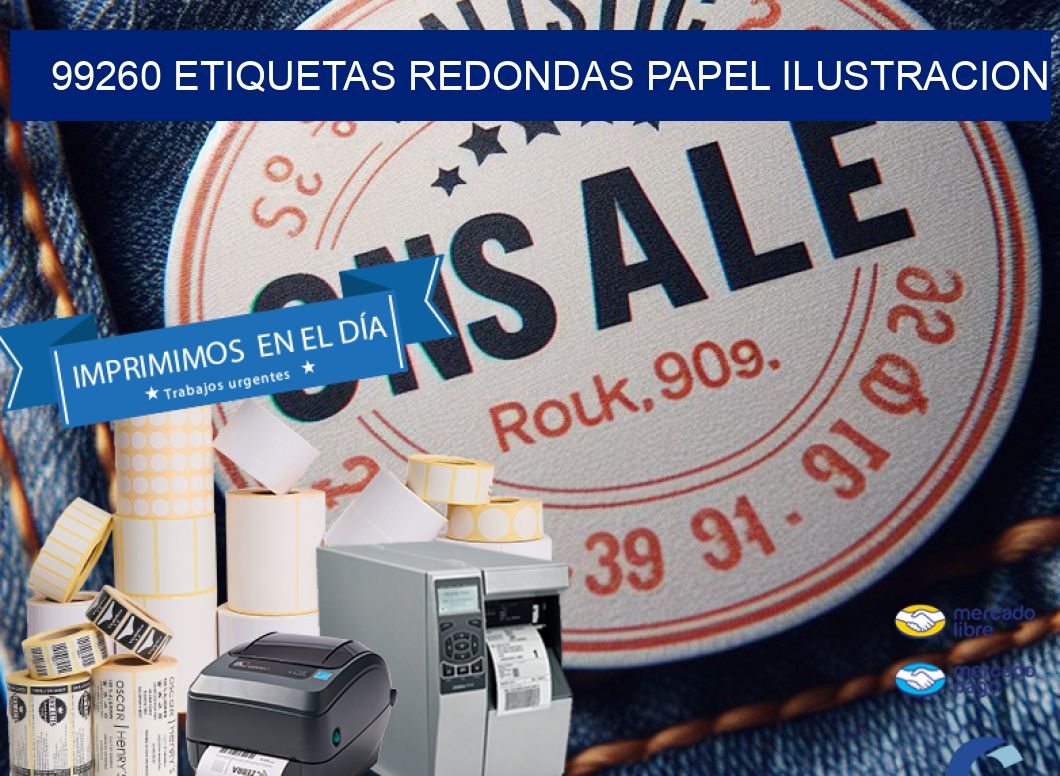 99260 ETIQUETAS REDONDAS PAPEL ILUSTRACION