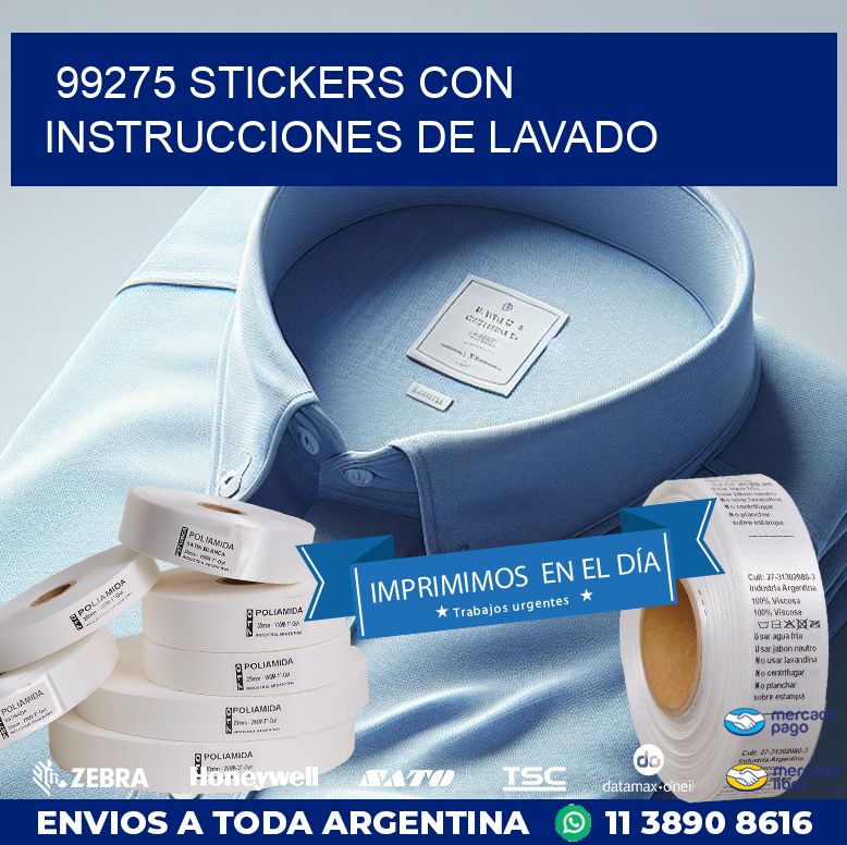 99275 STICKERS CON INSTRUCCIONES DE LAVADO