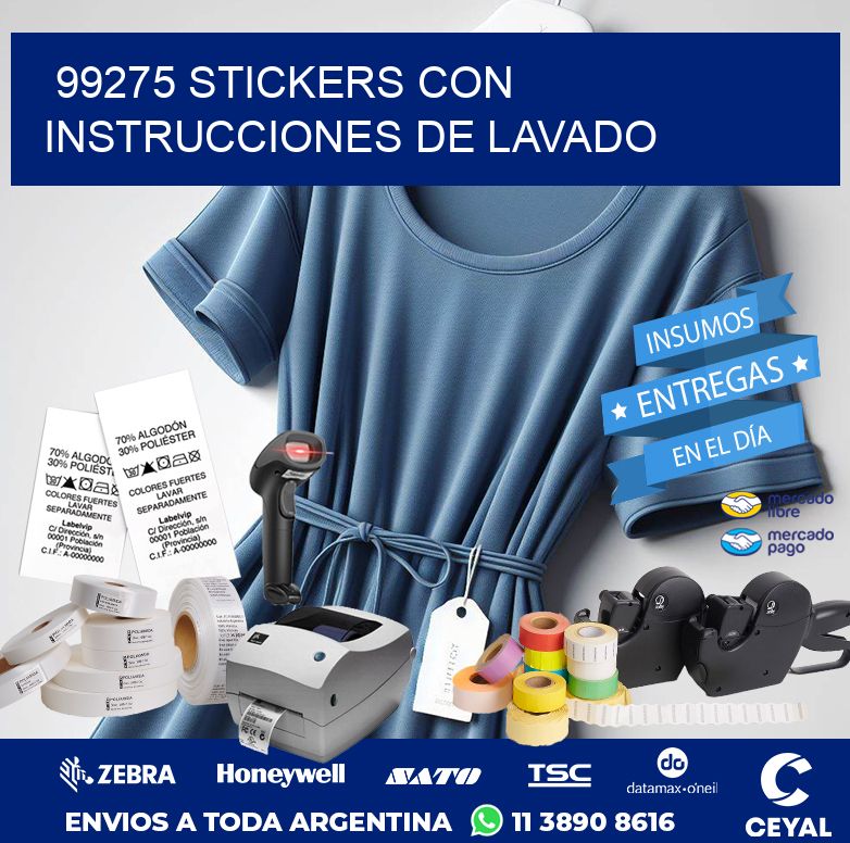 99275 STICKERS CON INSTRUCCIONES DE LAVADO