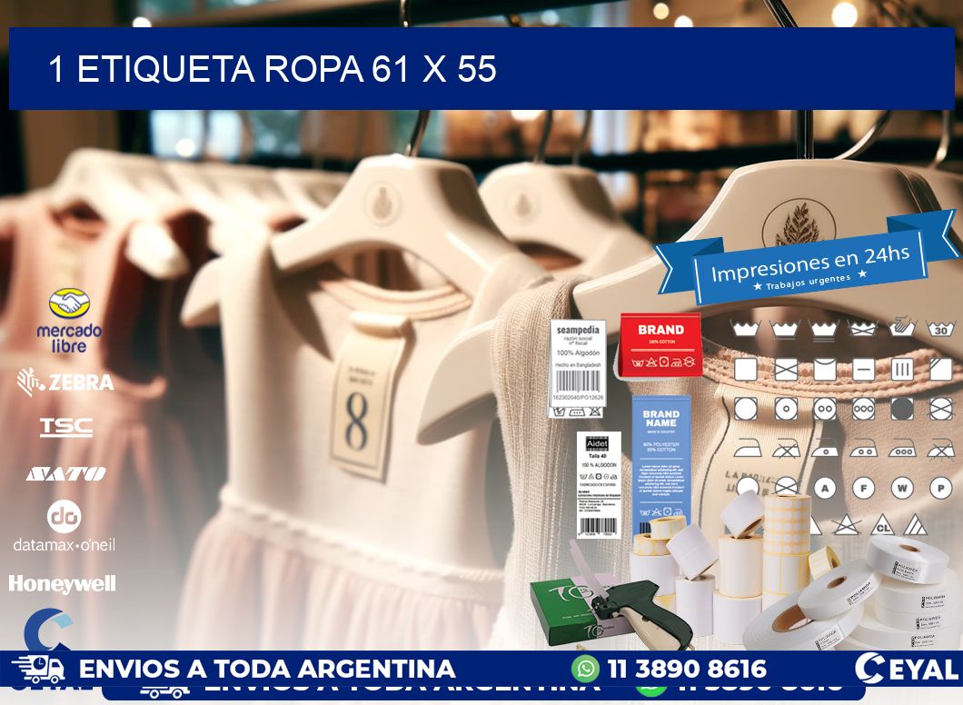 1 ETIQUETA ROPA 61 x 55