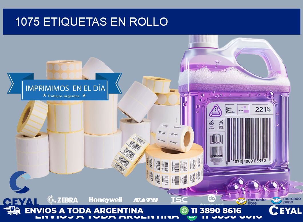 1075 ETIQUETAS EN ROLLO
