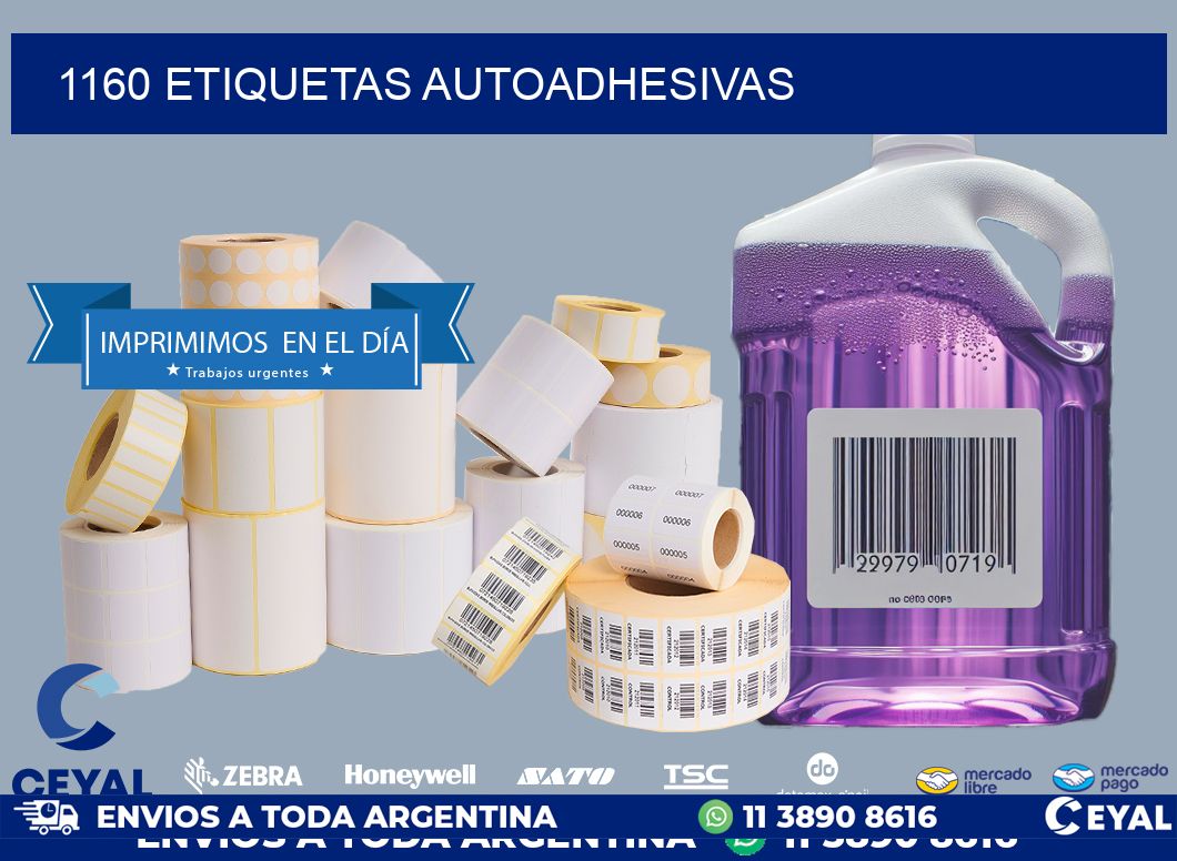 1160 ETIQUETAS AUTOADHESIVAS