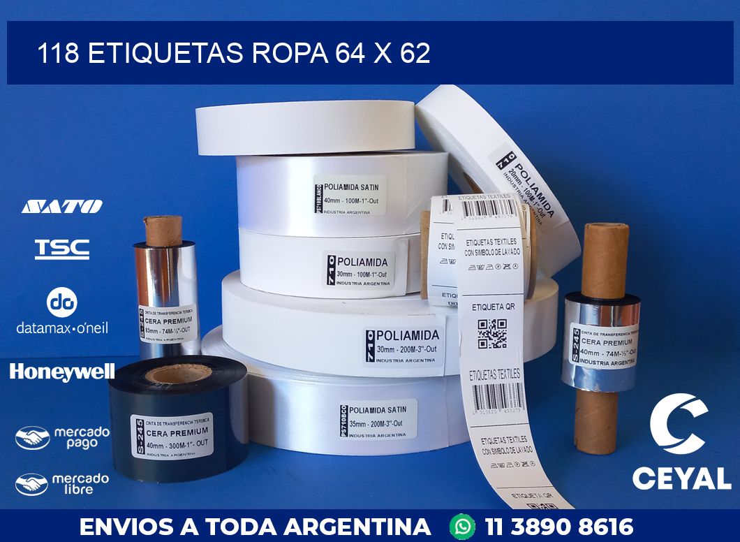 118 ETIQUETAS ROPA 64 x 62