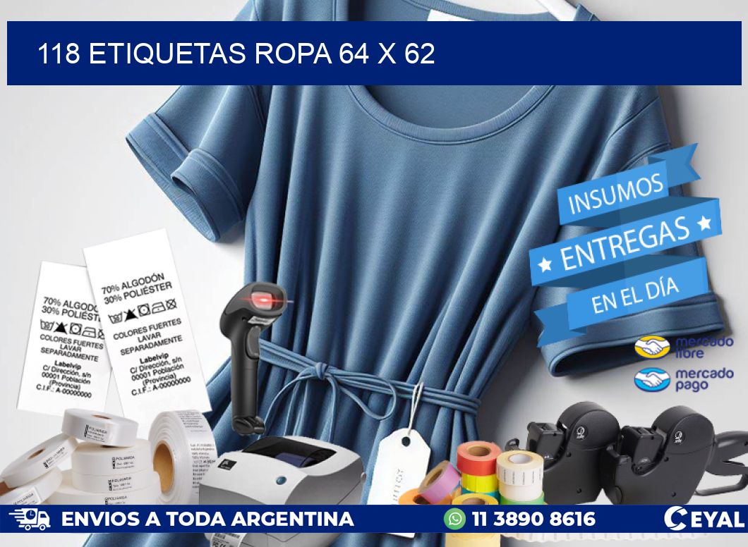 118 ETIQUETAS ROPA 64 x 62