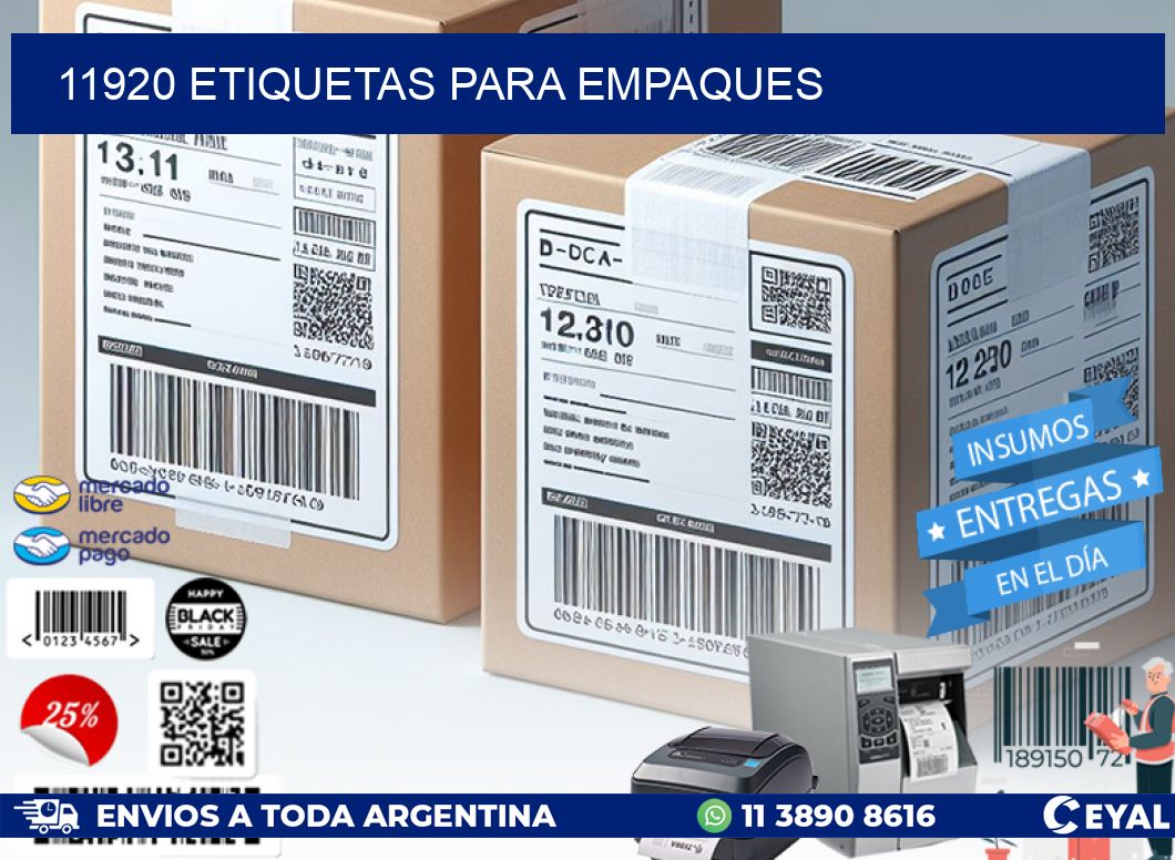 11920 ETIQUETAS PARA EMPAQUES