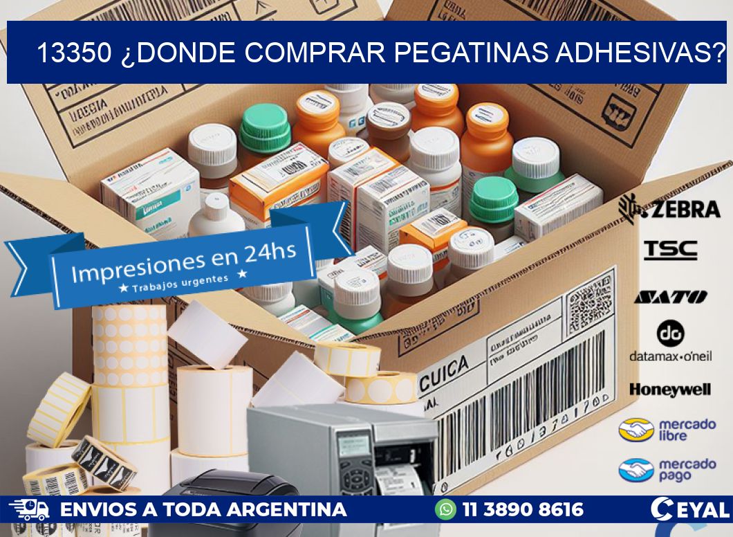 13350 ¿DONDE COMPRAR PEGATINAS ADHESIVAS?