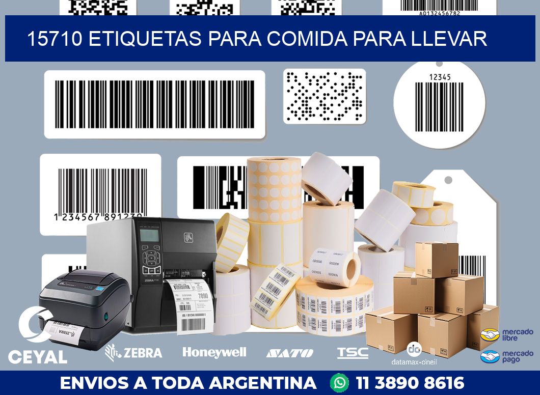 15710 ETIQUETAS PARA COMIDA PARA LLEVAR