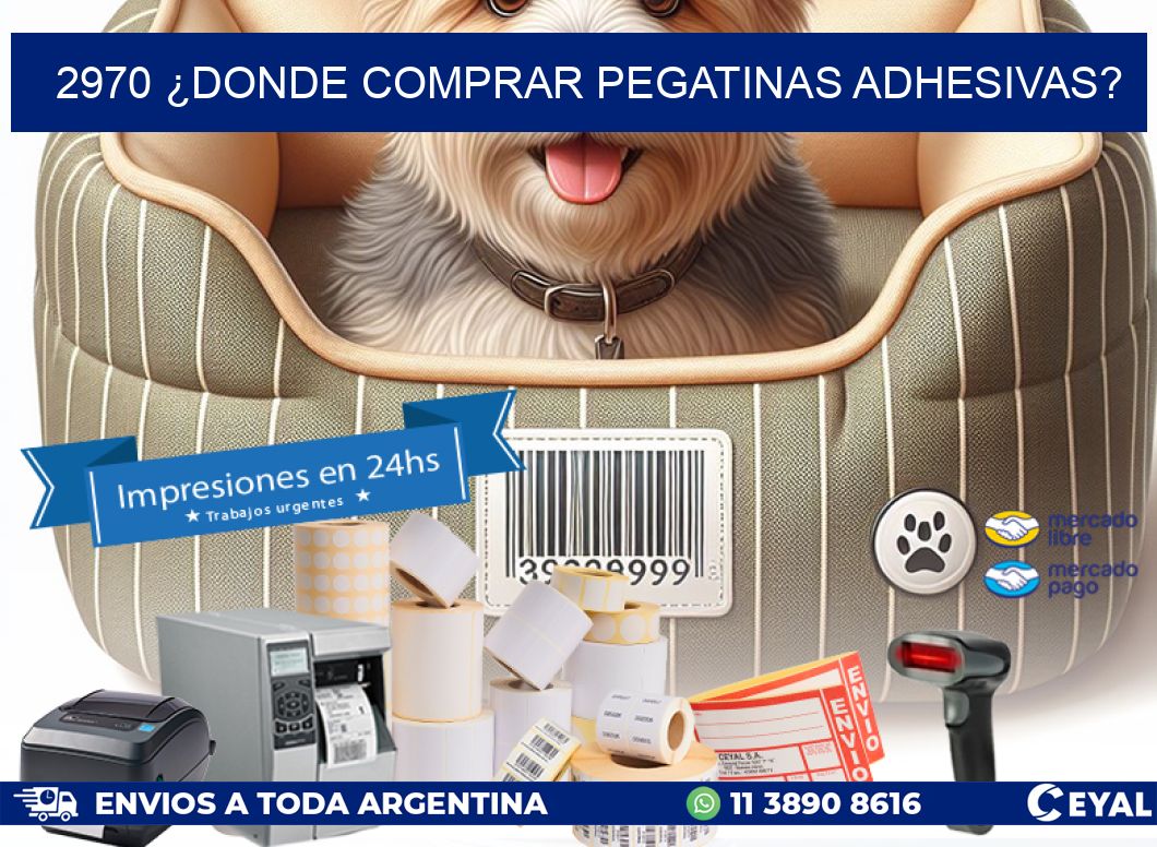 2970 ¿DONDE COMPRAR PEGATINAS ADHESIVAS?