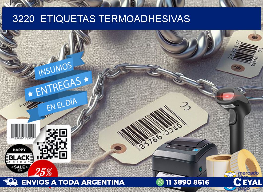 3220  ETIQUETAS TERMOADHESIVAS
