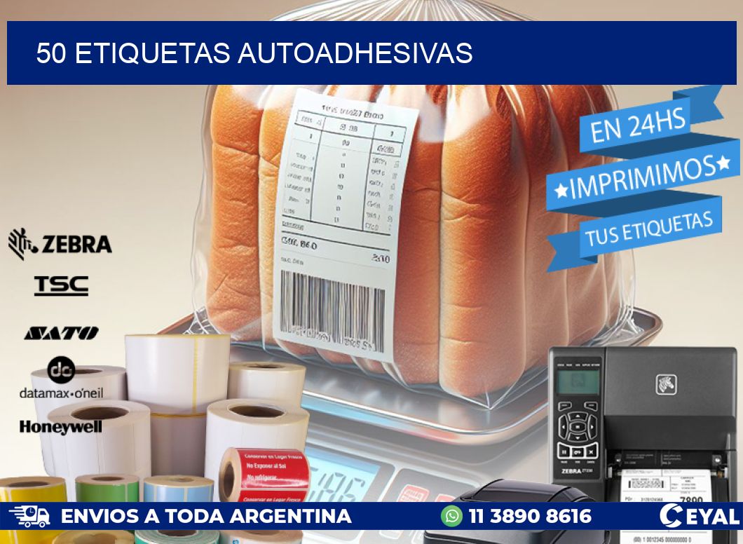 50 ETIQUETAS AUTOADHESIVAS