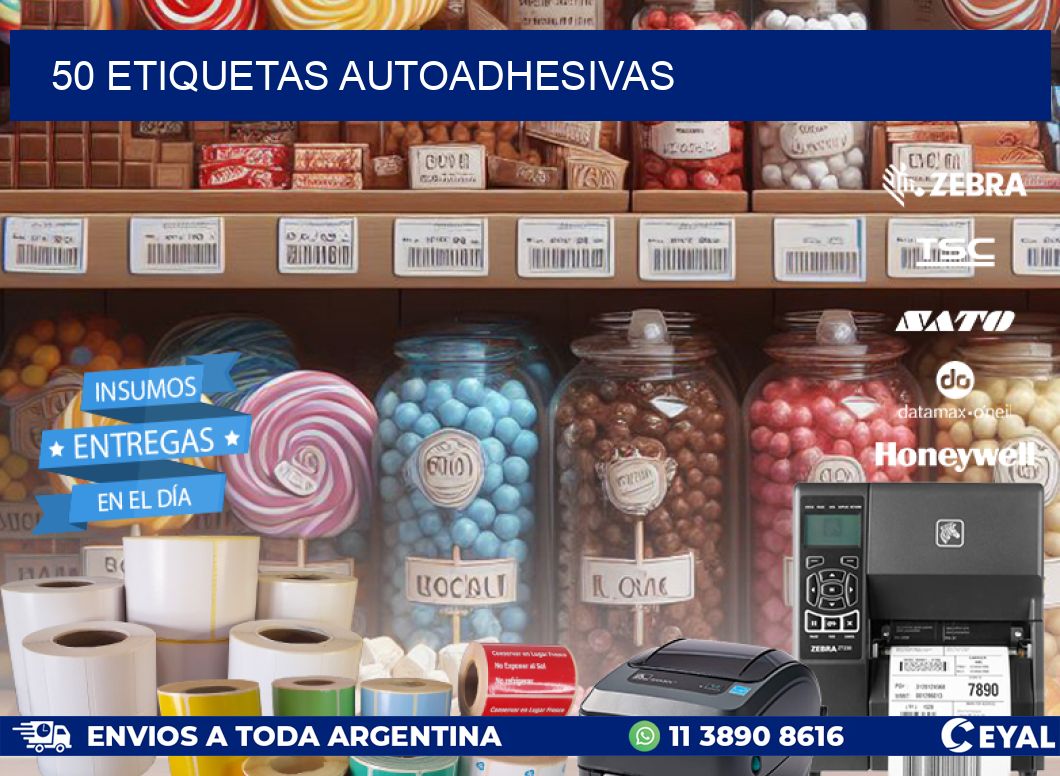 50 ETIQUETAS AUTOADHESIVAS