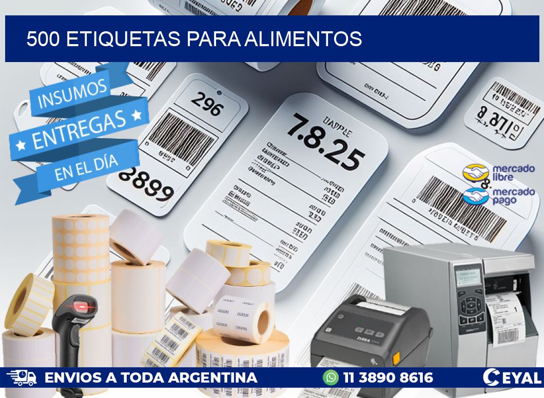 500 ETIQUETAS PARA ALIMENTOS