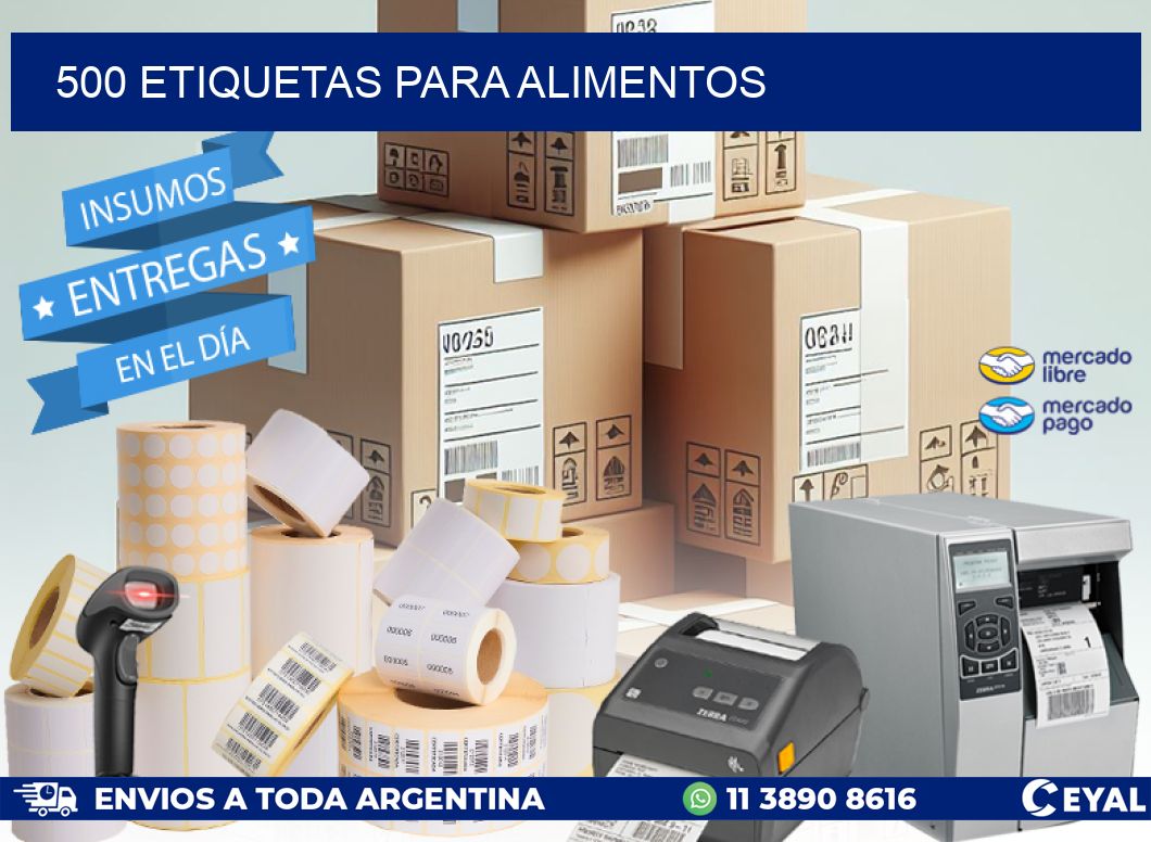 500 ETIQUETAS PARA ALIMENTOS