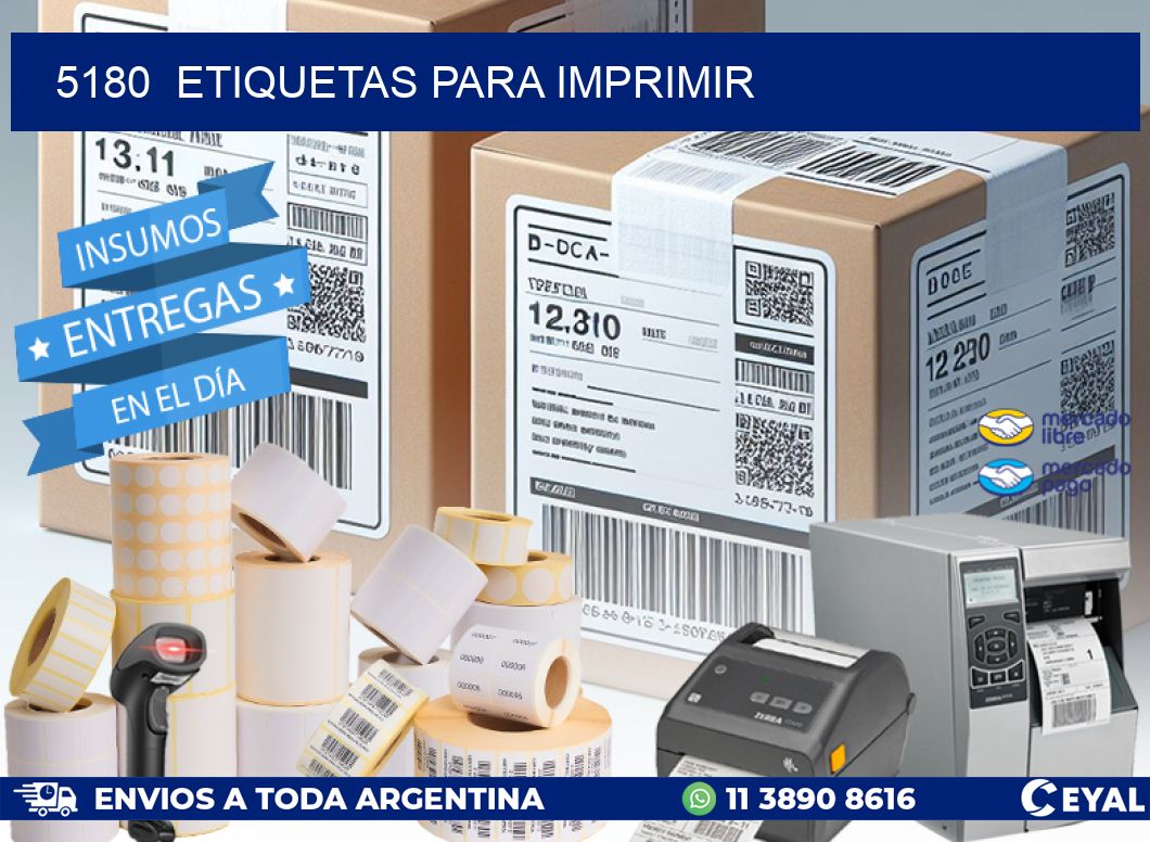 5180  ETIQUETAS PARA IMPRIMIR