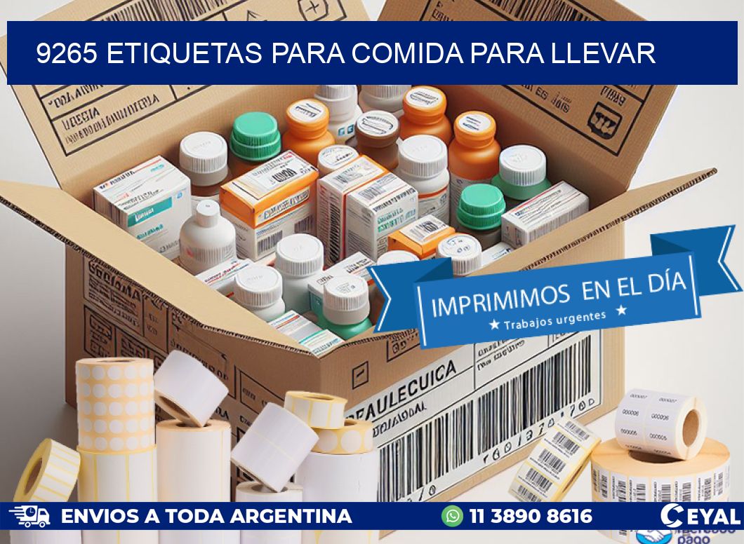 9265 ETIQUETAS PARA COMIDA PARA LLEVAR