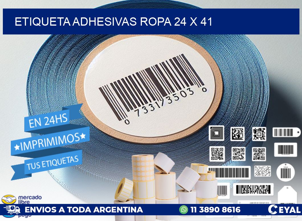 ETIQUETA ADHESIVAS ROPA 24 x 41