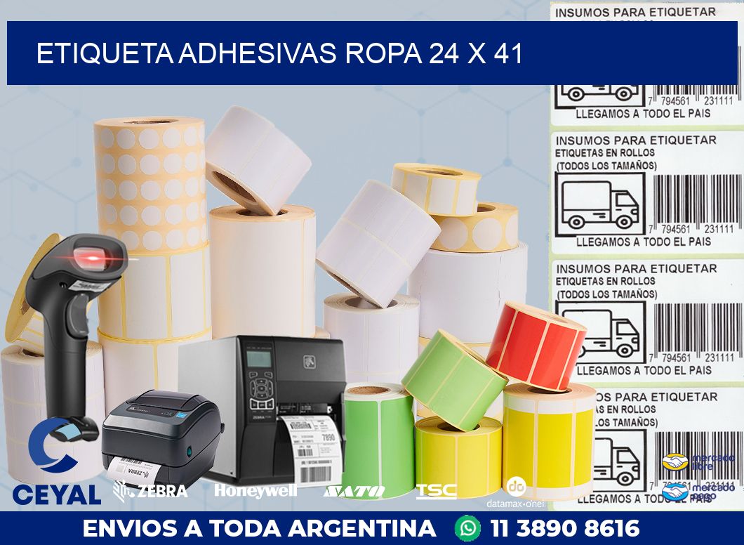 ETIQUETA ADHESIVAS ROPA 24 x 41