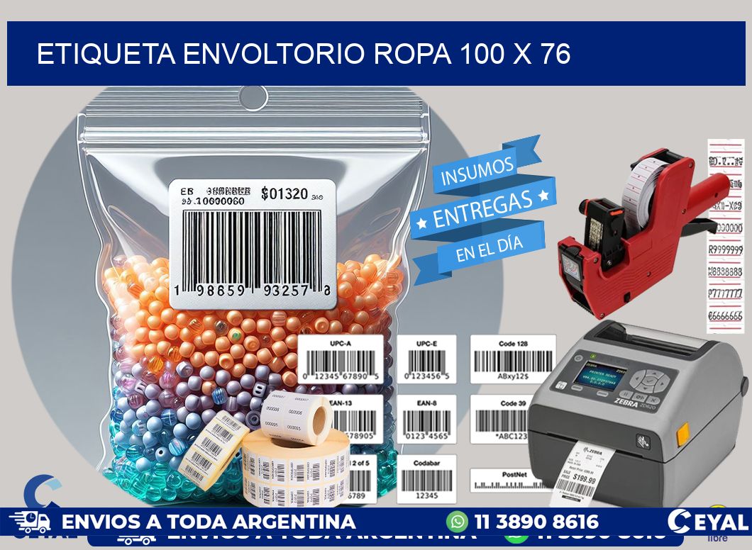 ETIQUETA ENVOLTORIO ROPA 100 x 76