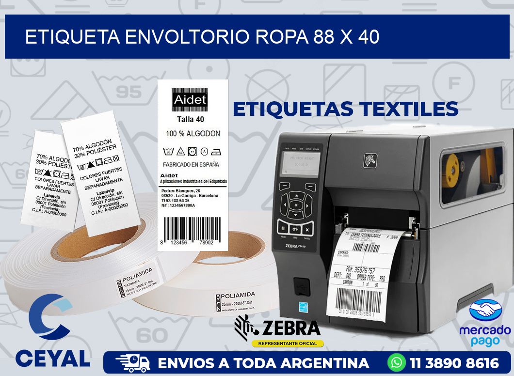 ETIQUETA ENVOLTORIO ROPA 88 x 40