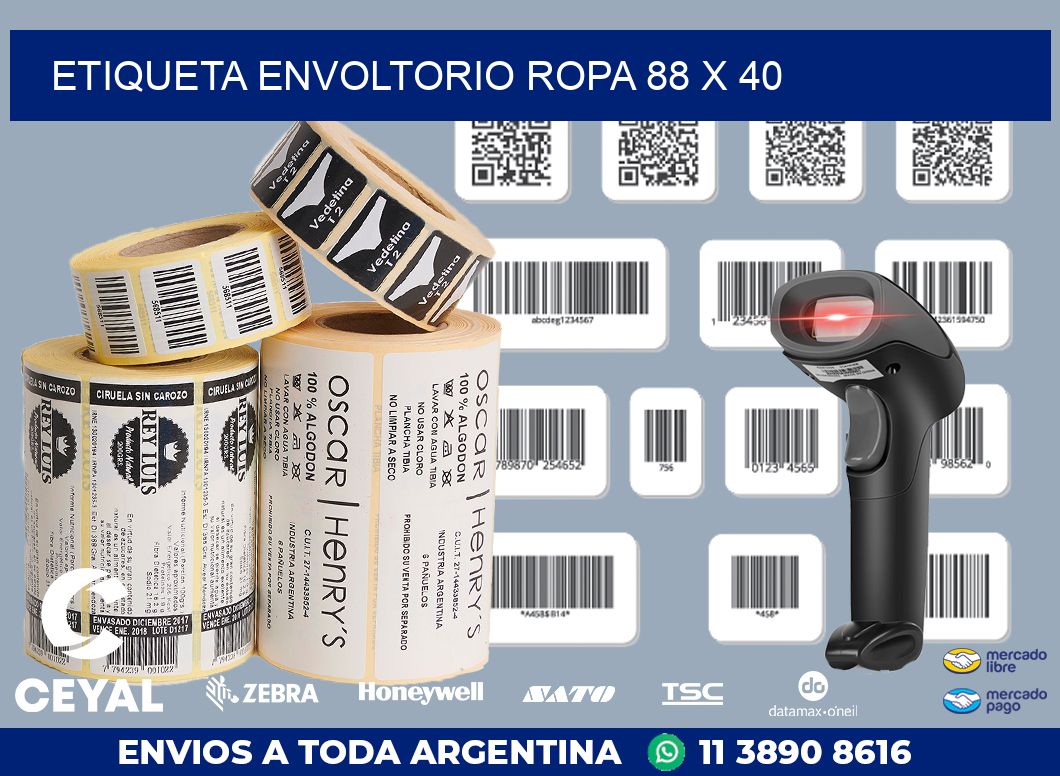 ETIQUETA ENVOLTORIO ROPA 88 x 40