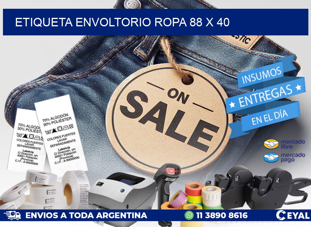 ETIQUETA ENVOLTORIO ROPA 88 x 40