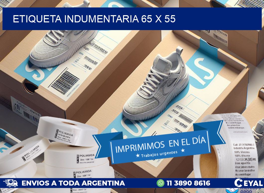 ETIQUETA INDUMENTARIA 65 x 55