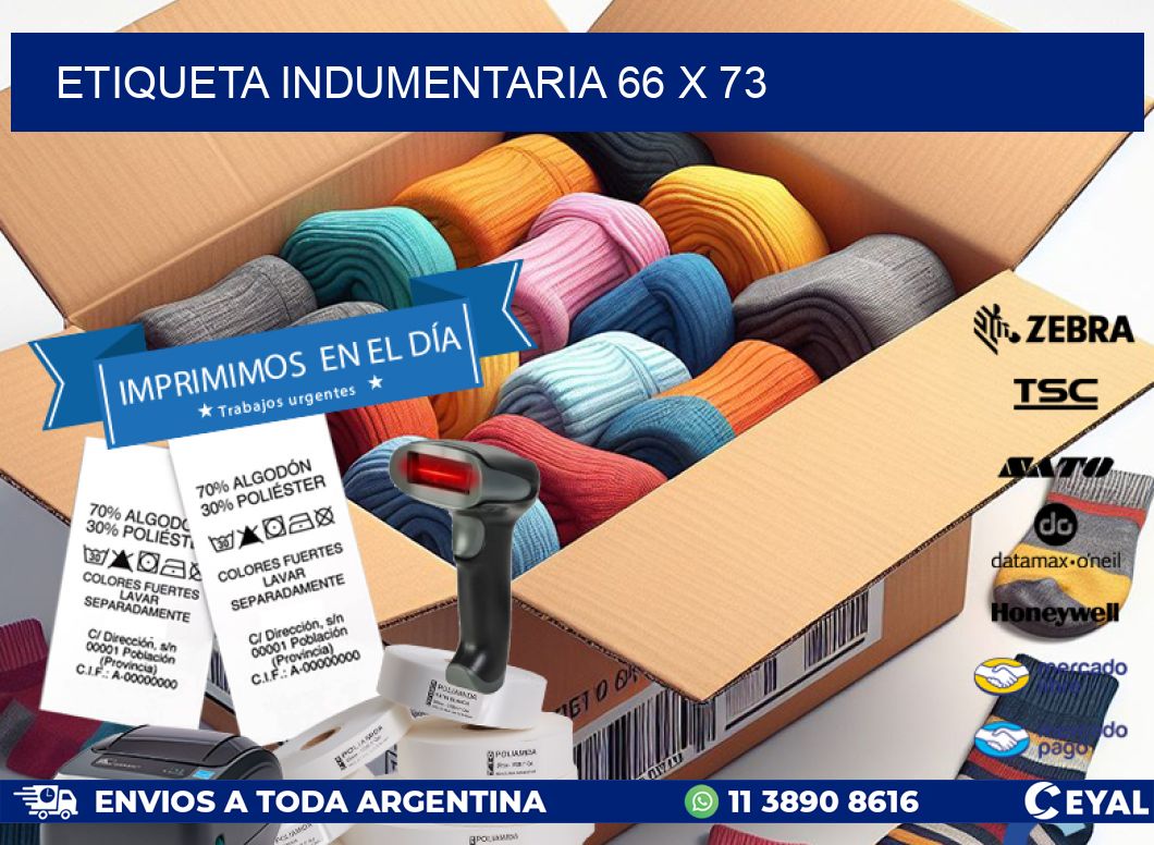 ETIQUETA INDUMENTARIA 66 x 73